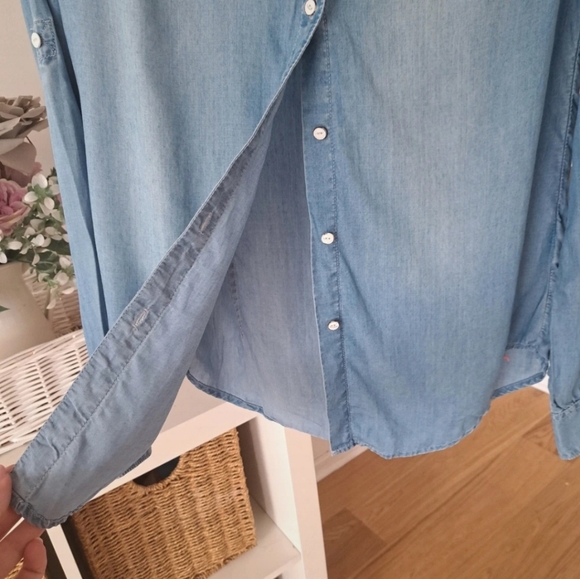 Superdry Size M Womens Button Up Long Sleeve Denim Shirt Collared. - Picture 4 of 11